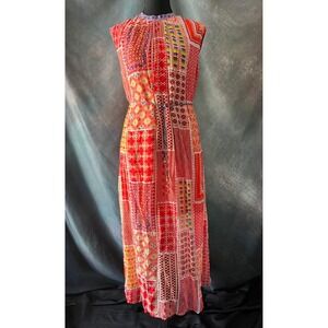 New Tanvi Kedia x Anthropologie Petites Red Print Maxi Dress Sleeveless Bohemian